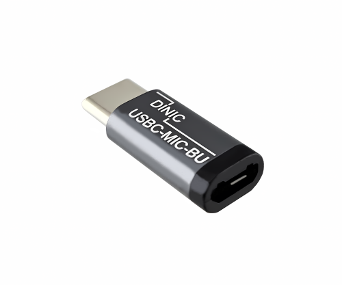 DINIC Adapter, USB C Stecker auf Micro Buchse, 3 Stück Alu, space grey